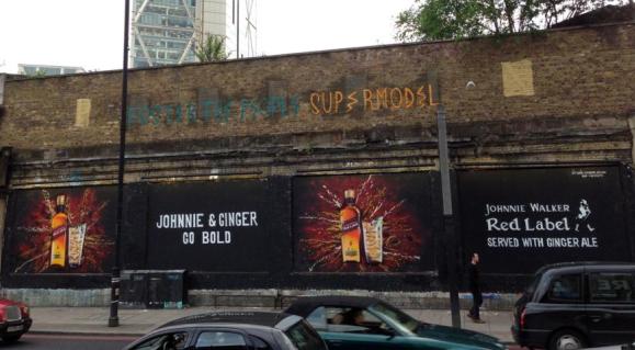 Johnnie & Ginger at the Shoreditch Art Wall