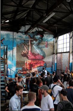 Fintan Magee and Askew One at the Shoreditch Art Centre