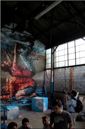 Fintan Magee and Askew One at the Shoreditch Art Centre