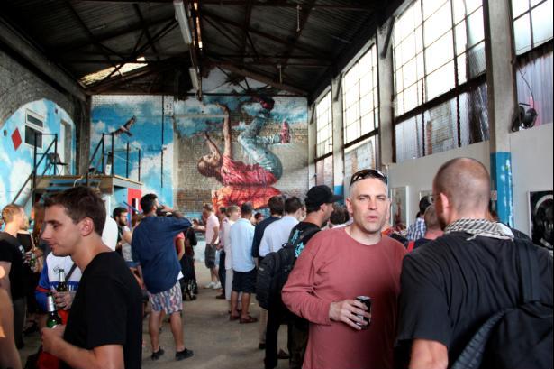 Fintan Magee and Askew One at the Shoreditch Art Centre