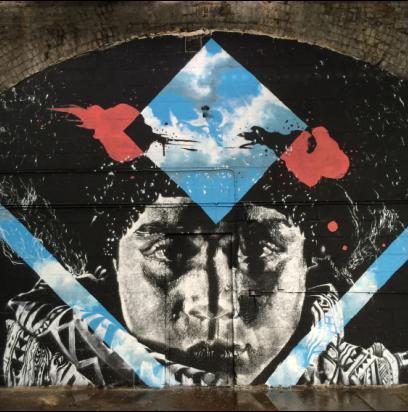 Fintan Magee and Askew One at the Shoreditch Art Centre