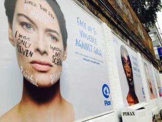 Lena Headey for PLAN at the Shoreditch Art Wall