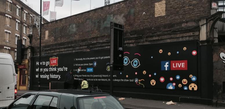 Facebook LIVE on the Shoreditch Art Wall 