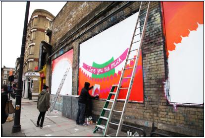 Circus Animaux at the Shoreditch Art Wall 2