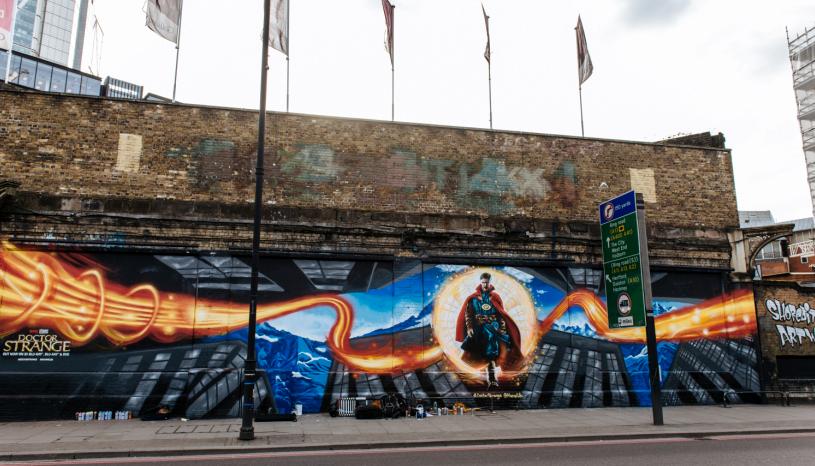 #DoctorStrange on the Shoreditch Art Wall 