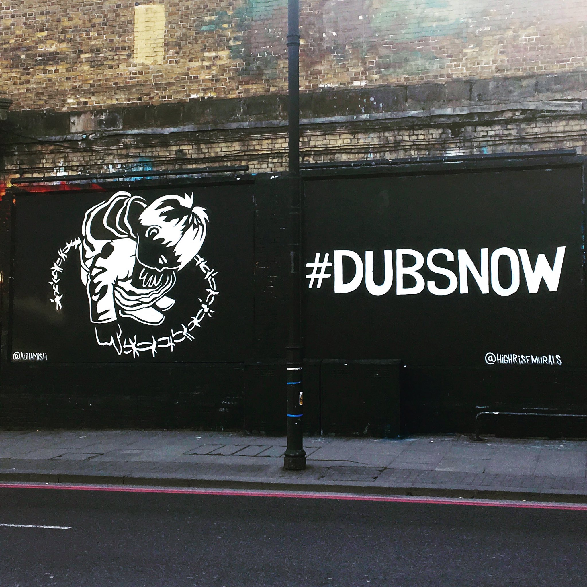 #DUBSNOW at the Shoreditch Art Wall