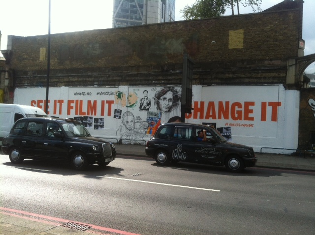 Peter Gabriel's WITNESS at the Shoreditch Art Wall